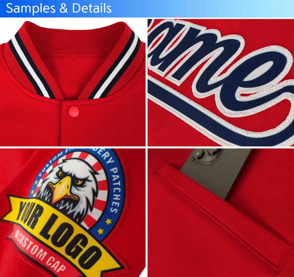 Custom Stitched Varsity Raglan Sleeves Letterman Baseball Jacket